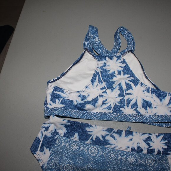 Blue & White 2 Pcs Justice Bikini Swimsuit Size 14 - Picture 6 of 11